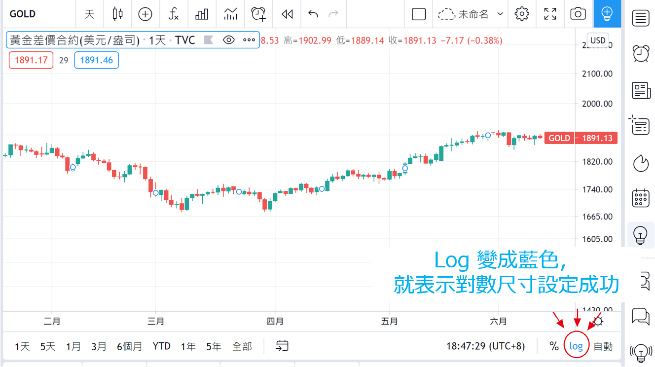 對數尺寸的設定方法