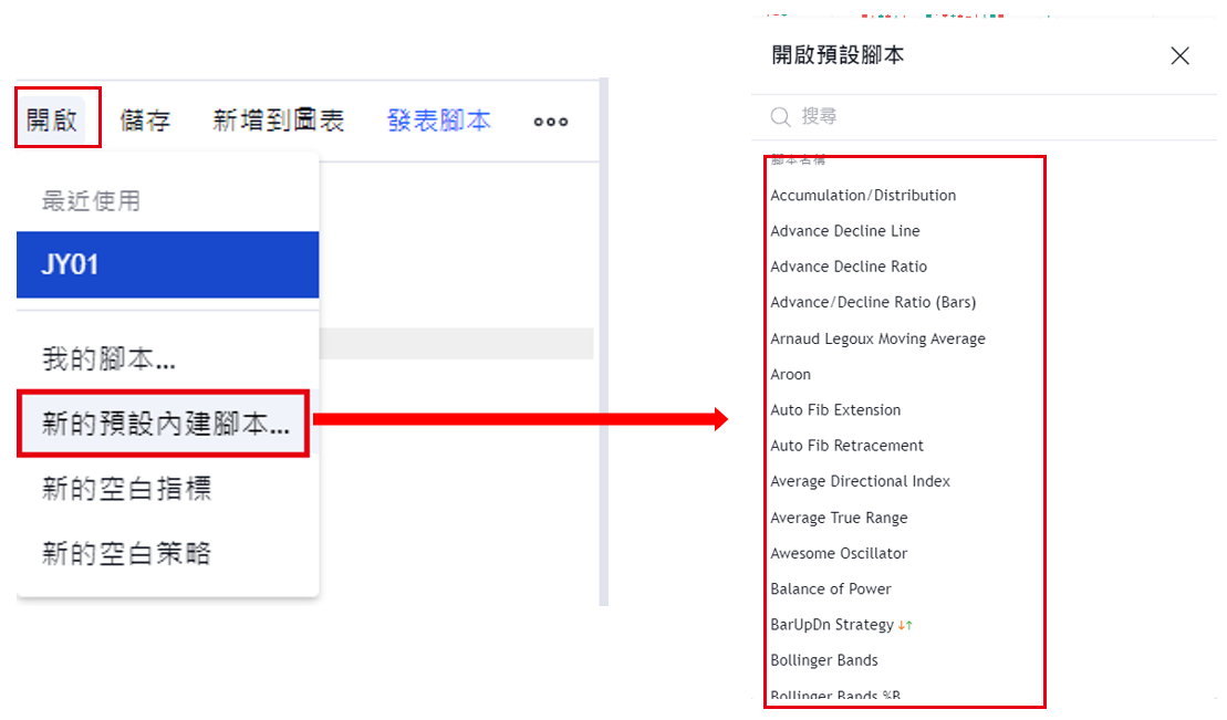 開啟預設腳本