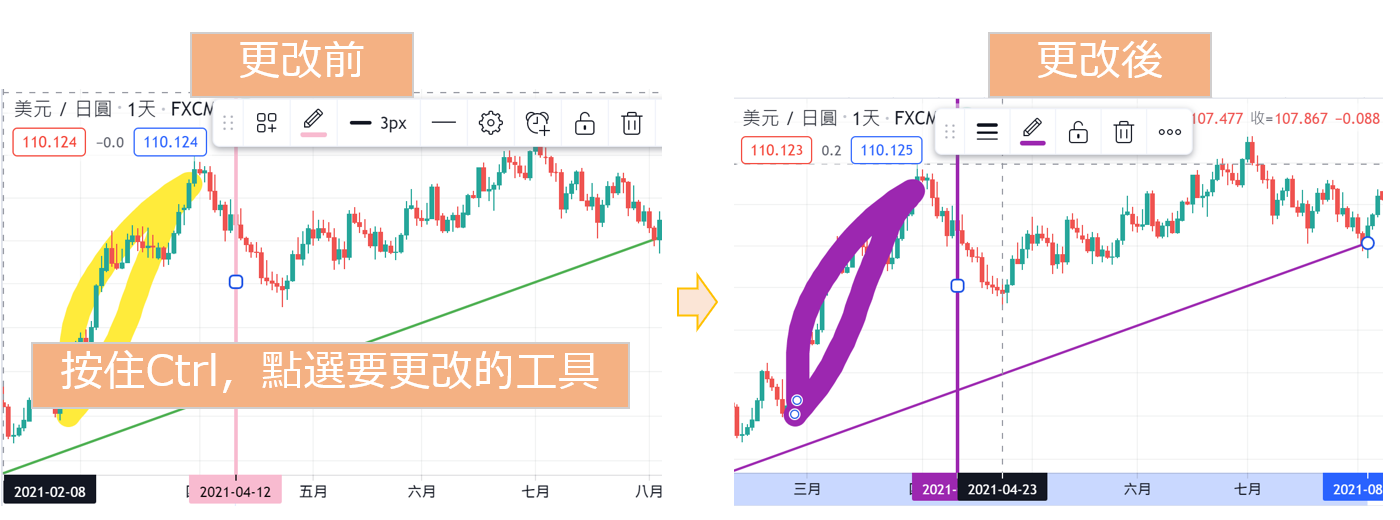 同時調整多個對象的顏色