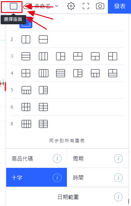 TradingView圖表選擇版面