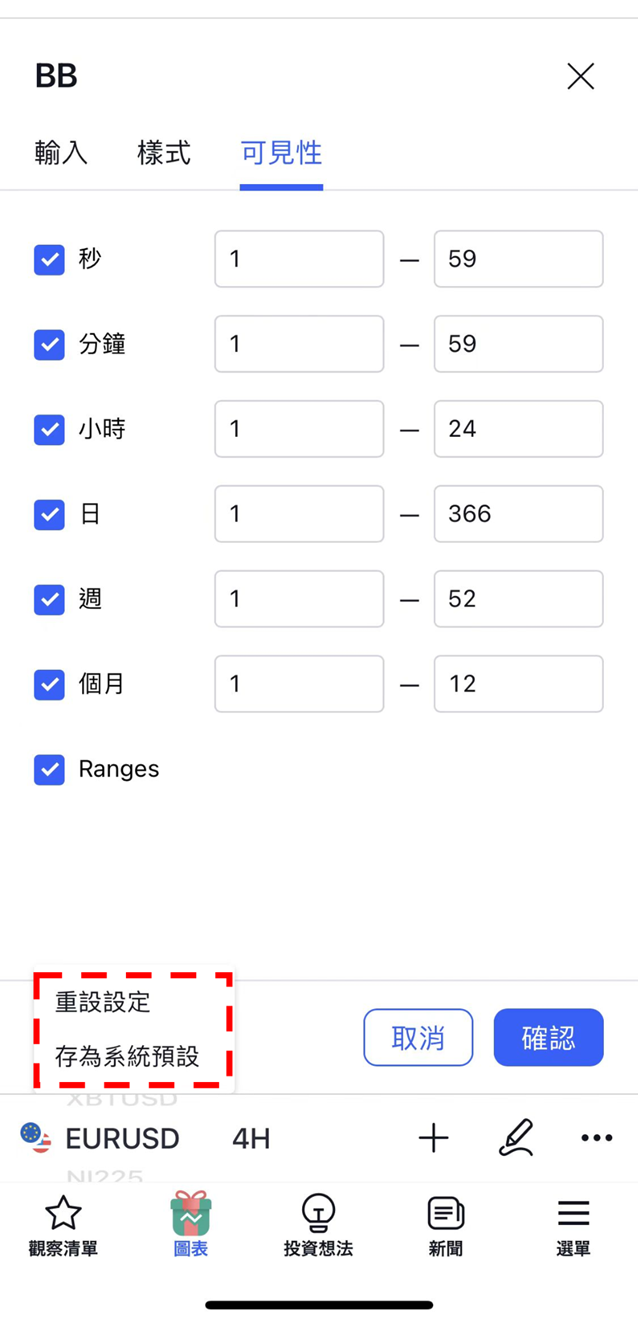 iPhone版指標設置-存儲