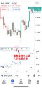 設置OBV指標