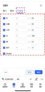設置OBV指標-可見性