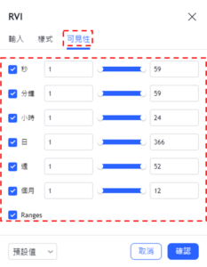 設置RVI指標-可見性