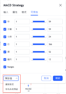 策略的設置