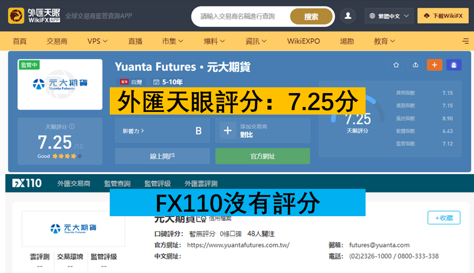 外匯天眼&FX110評價-元大