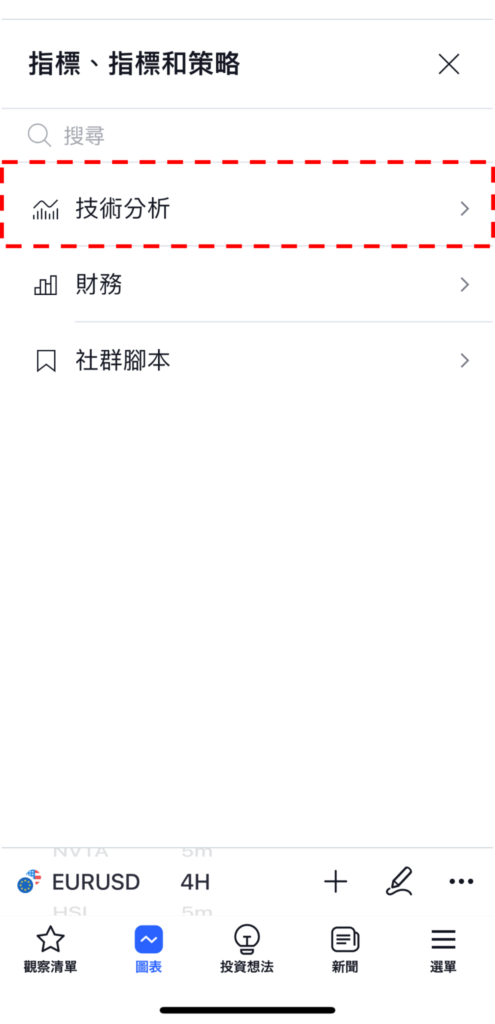 在iPhone版TradingView中設置K線形態「三烏鴉-看跌」的方法6