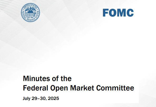 美國聯準會（Fed）周三（20 日）公布 7 月 29-30 日貨幣政策會議紀要。
